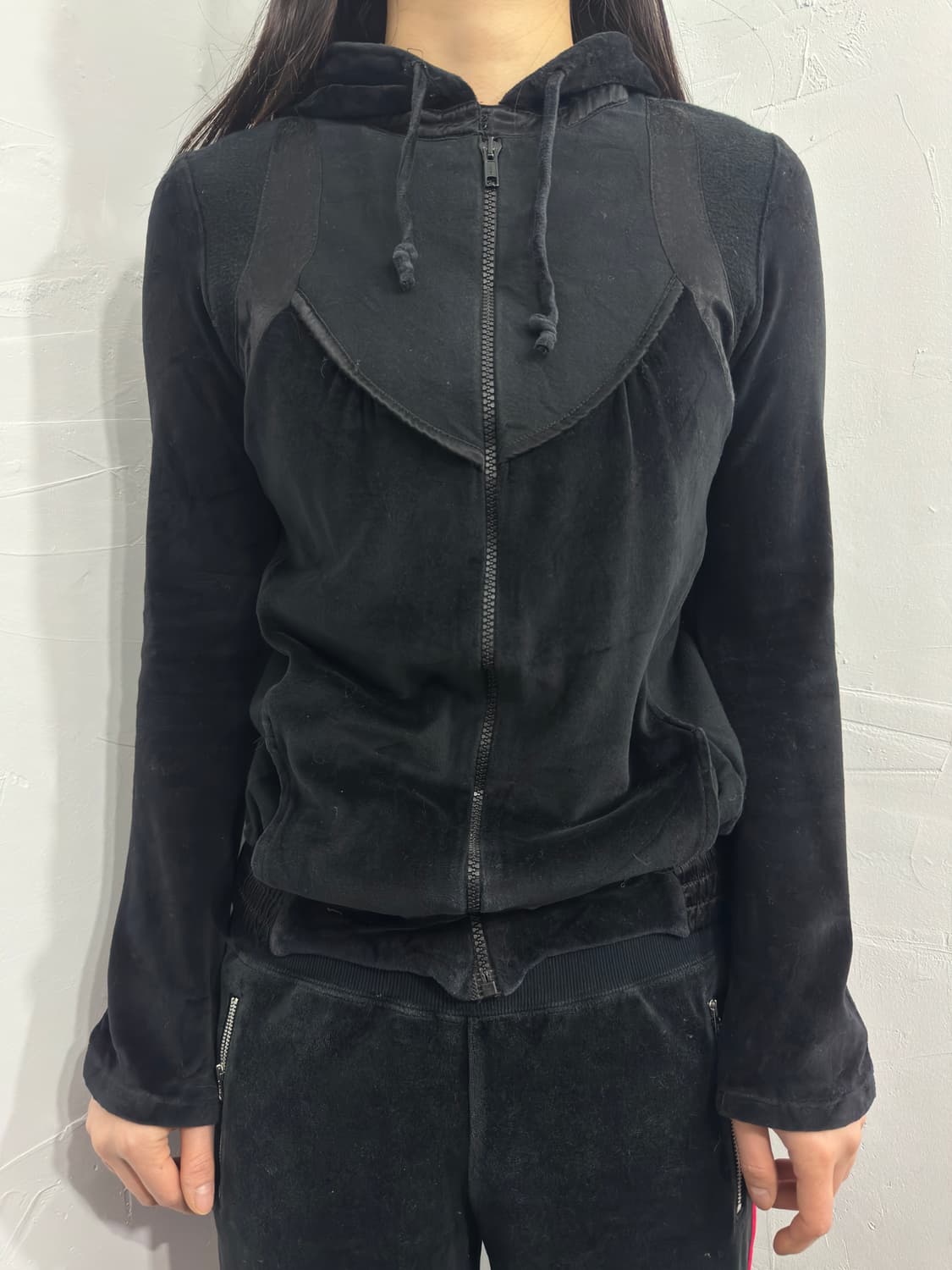 max&co velvet design hood zipup 상품이미지1