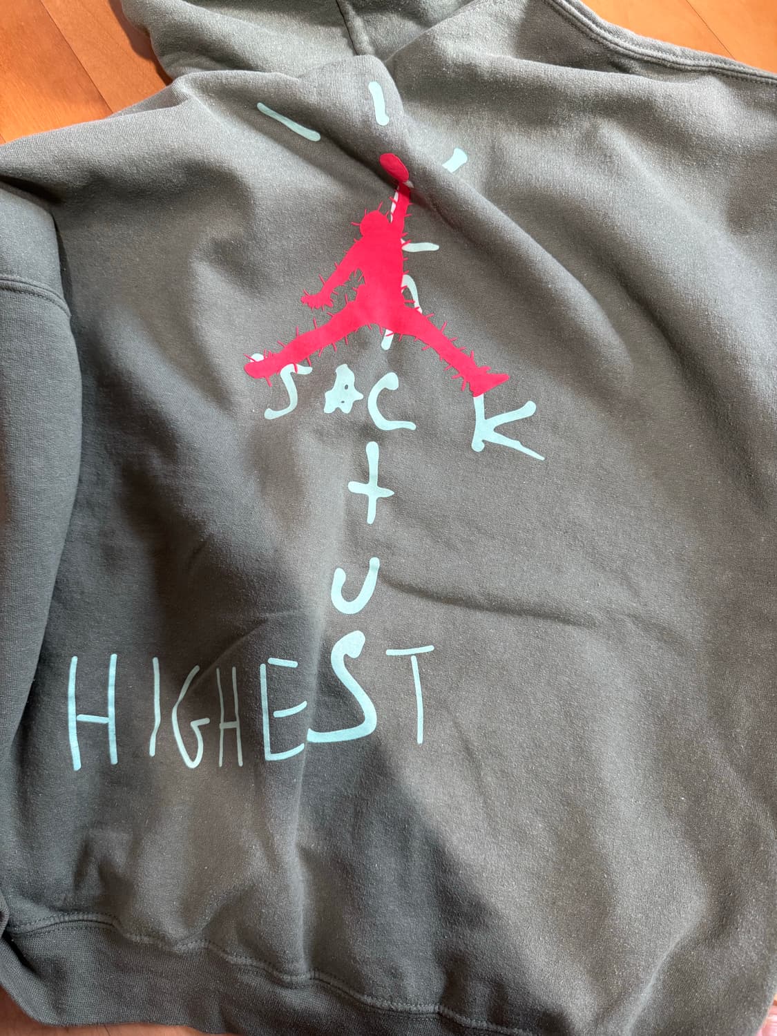 캑터스 잭 ( 트래비스 스캇) x 조던 역스우시 후드티 올리브 L 상품이미지2