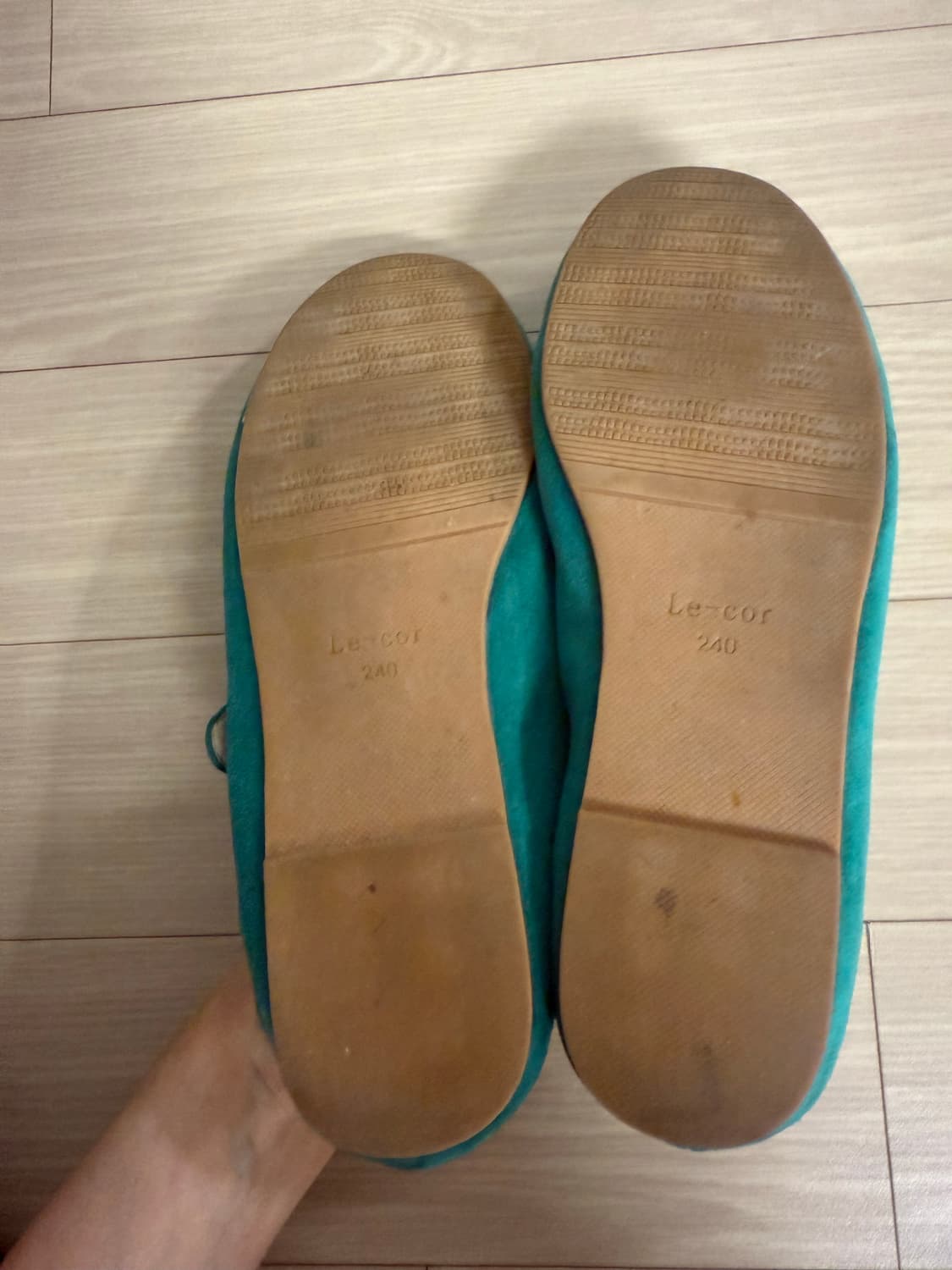 르꼬르망 메리제인 스웨이드 청록색 240 상품이미지4