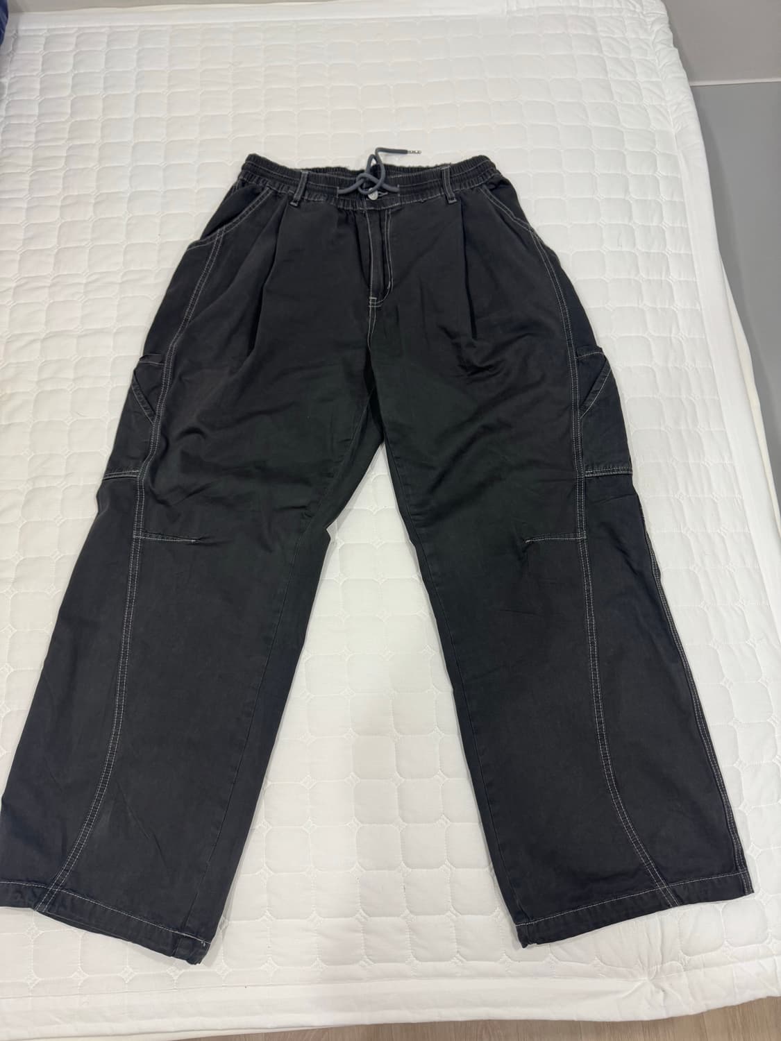 [L]엑스톤즈 카시아 더블 포켓 워싱 코튼 팬츠 차콜 상품이미지2