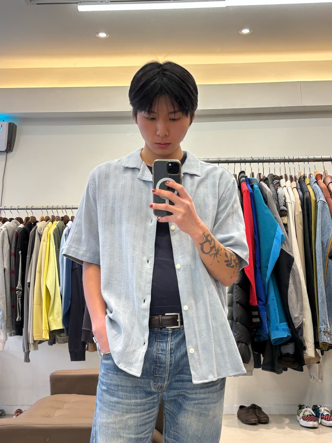 왁스 런던 시어서커 반팔 셔츠 상품이미지8