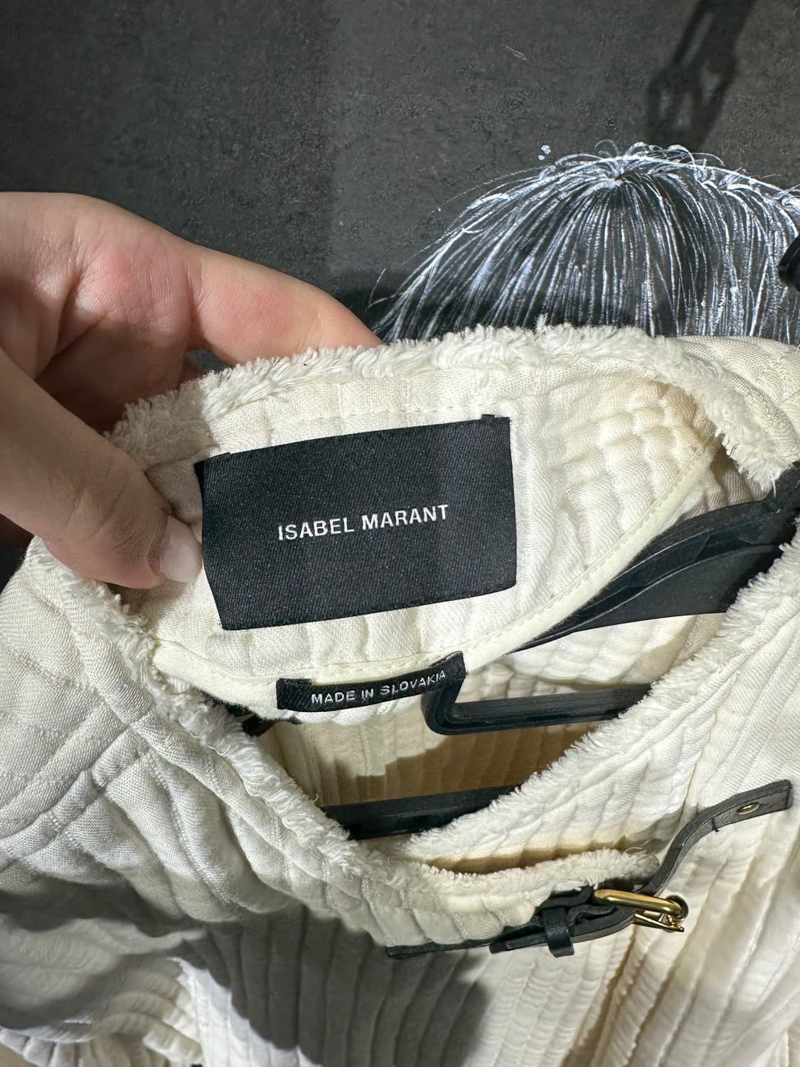 이자벨 마랑 고딕 아이보리 가죽 스트랩 포인트 여성 자켓 L 상품이미지7