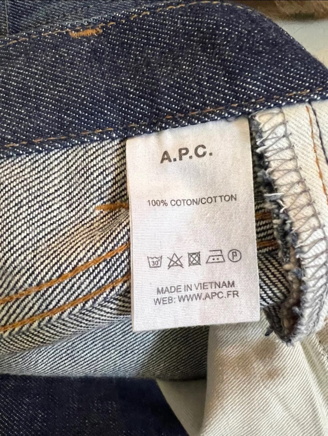 APC A.P.C. 아페쎄 셀비지 청바지 31 상품이미지5