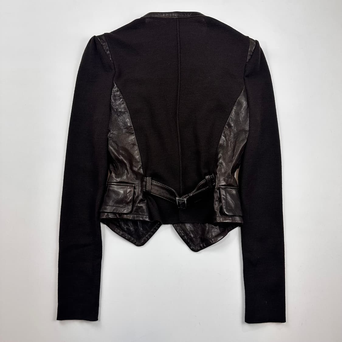 오즈세컨 양가죽 니트 자켓 상품이미지6