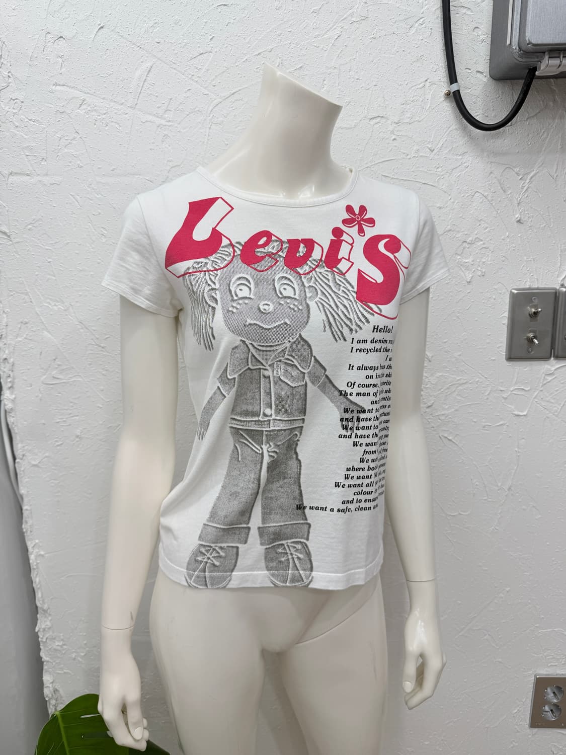 빈티지 리바이스 래그돌 프린팅 반팔 티셔츠 상품이미지1