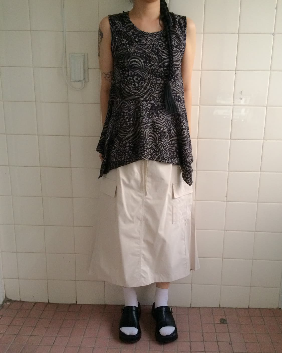 Unbalanced pattern sleeveless 상품이미지1