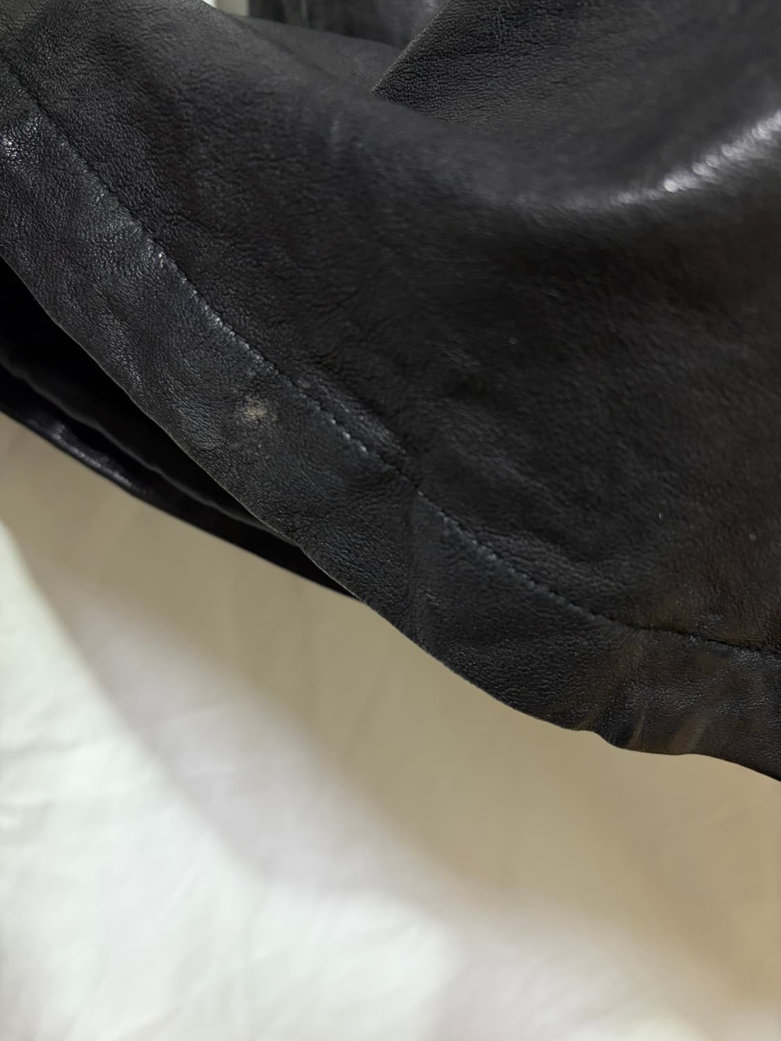 [S]유스 워시드 레더 피코트 상품이미지4