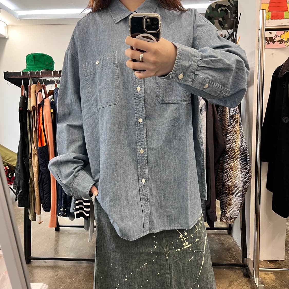 (새상품) SOFTHYPHEN 데님셔츠 (105) 상품이미지2