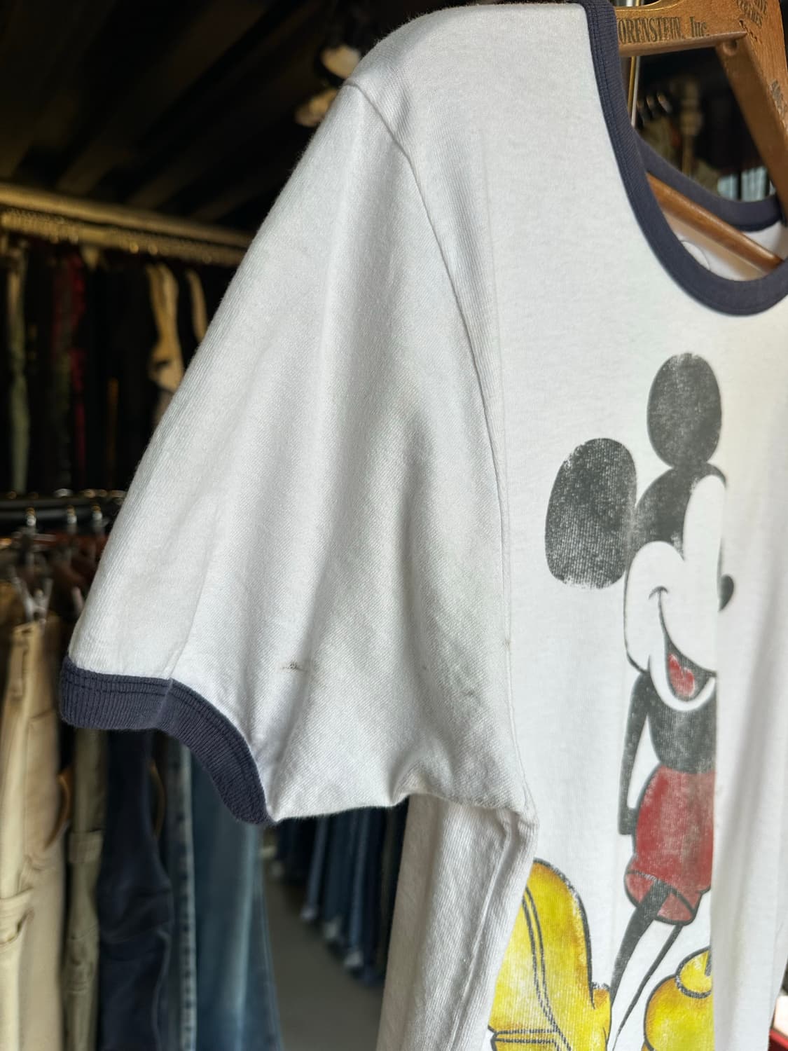 디즈니 미키마우스 프린팅 더티 링거티셔츠 상품이미지5