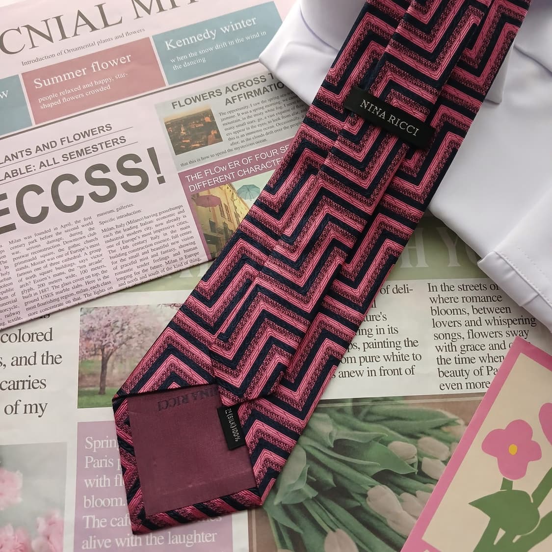 니나리치 실크 지오메트릭 넥타이 9.1cm A+등급 A18614
 상품이미지3