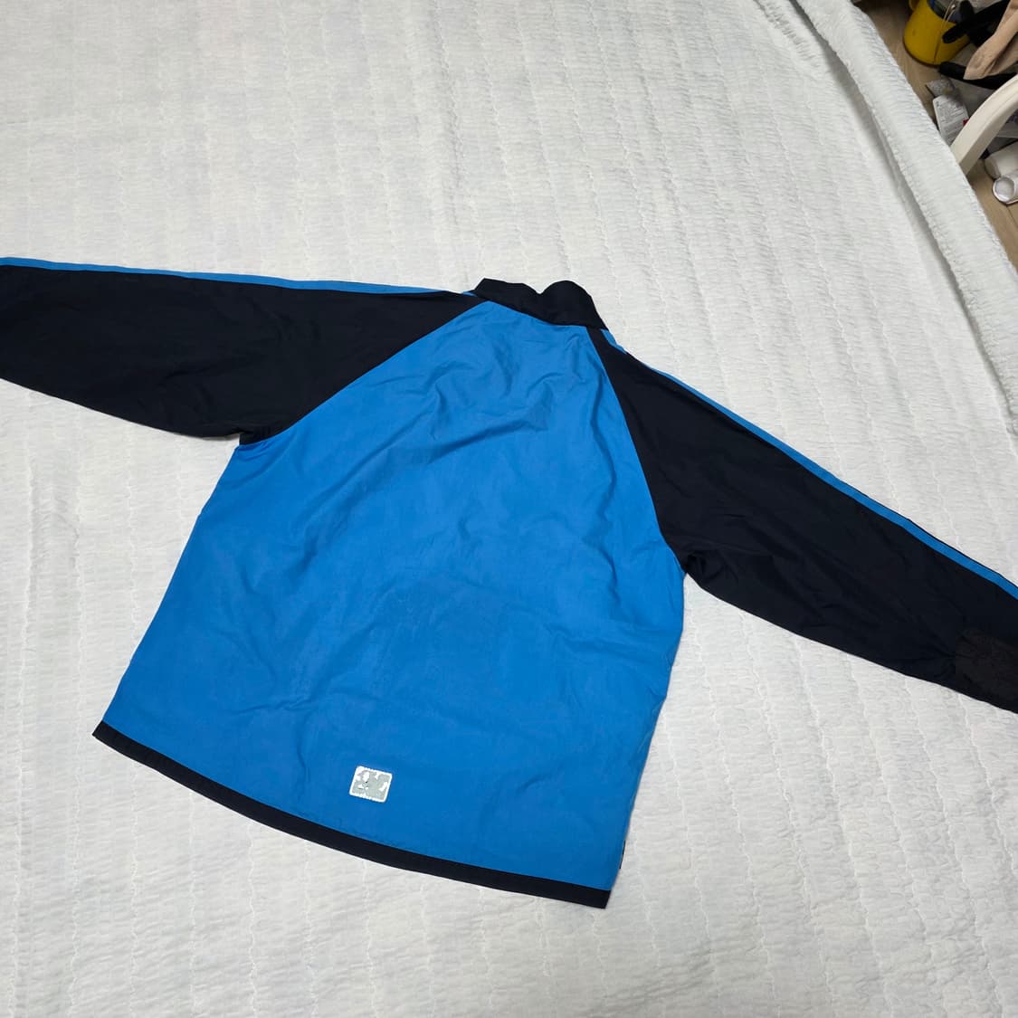 일본빈티지 아디다스 올드스쿨 블루x블랙 바람막이 져지트랙탑 상품이미지5