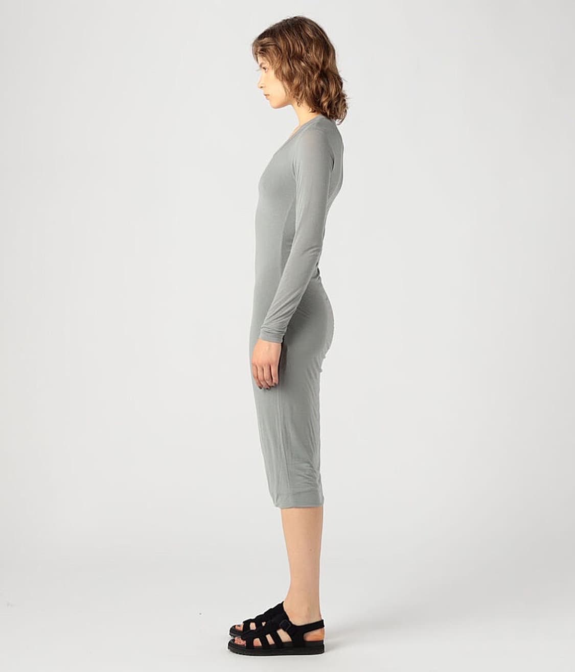 (정품/새상품) 제임스펄스 여성 블랙 저지 셔링 드레스 상품이미지6