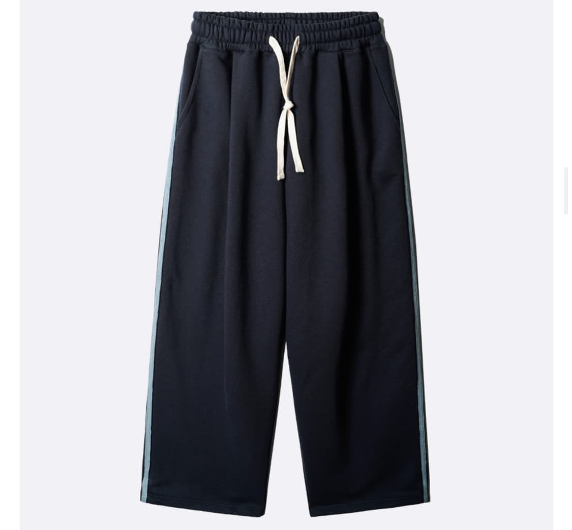 XL 제멋 사이드 트랙 원턱 스웨트팬츠 네이비 상품이미지2