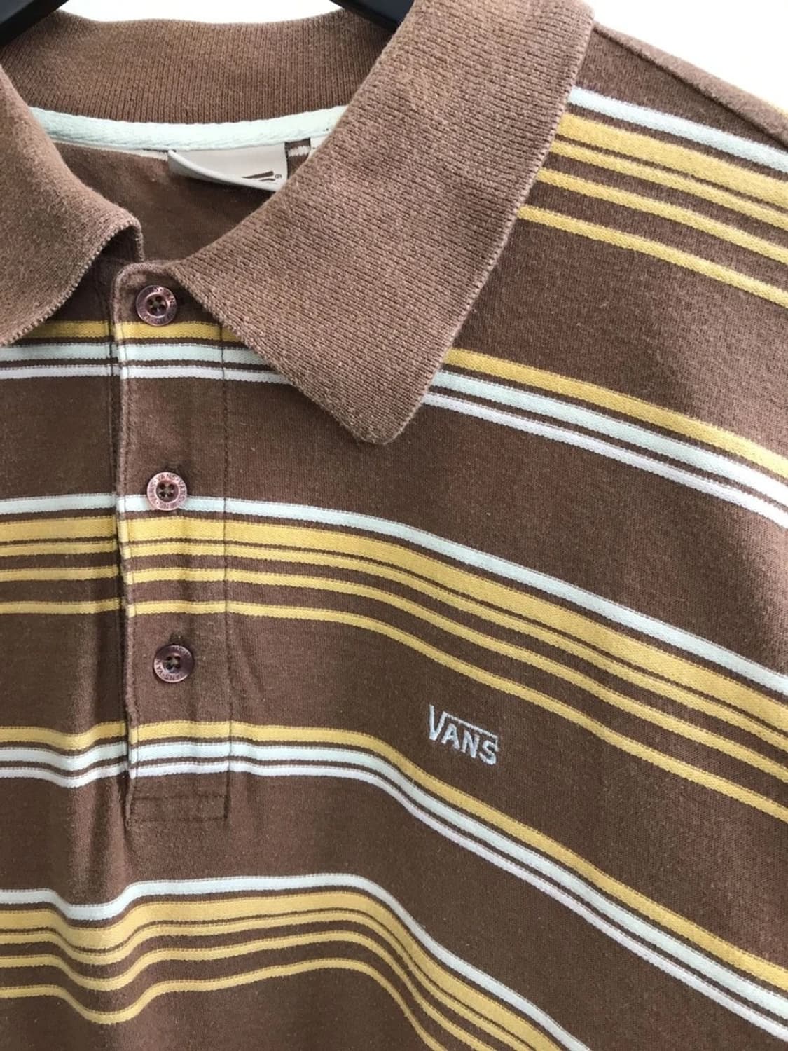 Vans Brown Stripe Polo Shirt 상품이미지5
