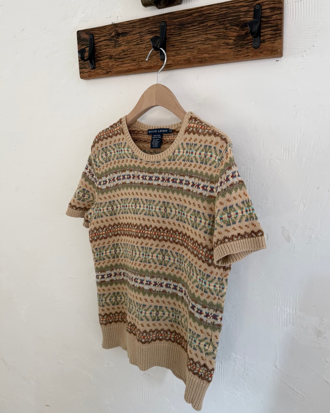 Polo 랄프로렌 우먼 페어아일패턴 반팔 니트 상품이미지2