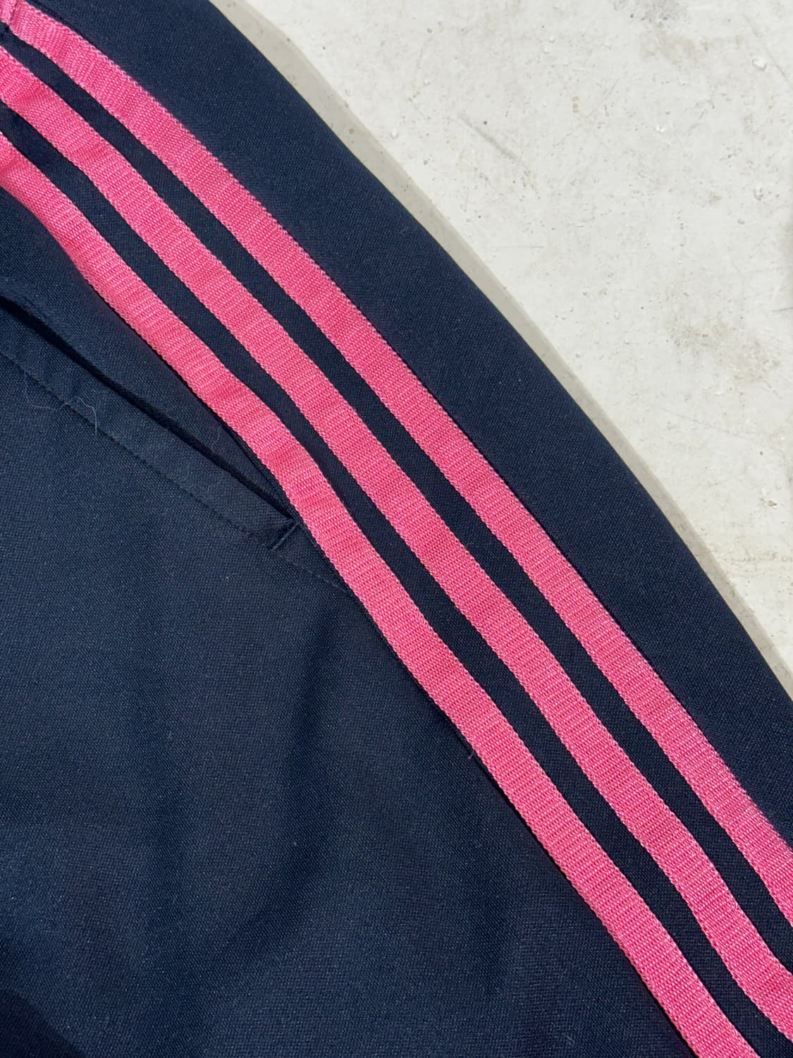 00s 아디다스 와이드 네이비 핑크 삼선 스몰 로고 트레이닝 팬츠 M 상품이미지6