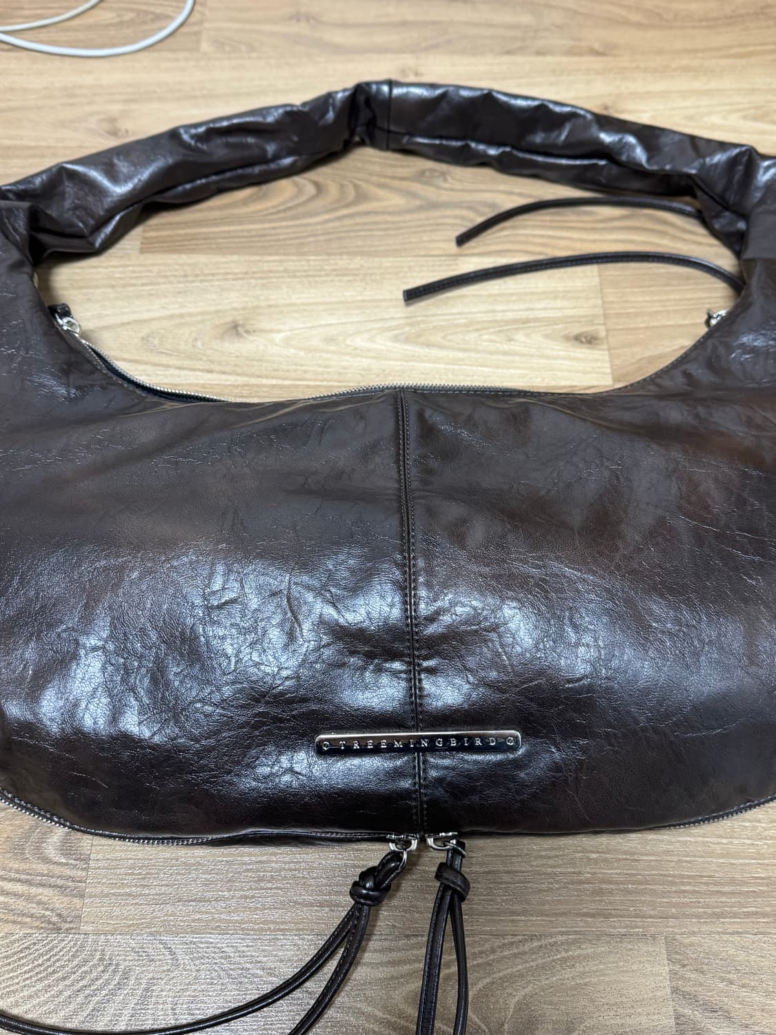 트리밍버드 호보백 브라운 Zipper Finishing Leather 상품이미지9