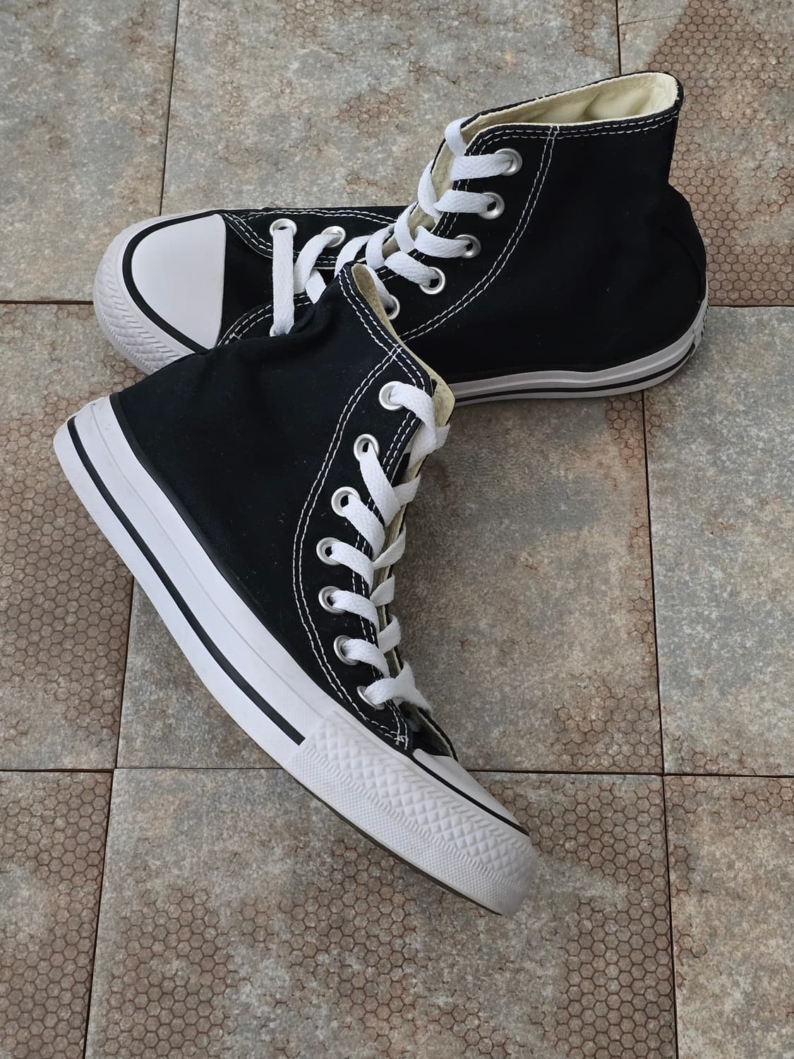 (220)컨버스 척테일러 올스타 하이 검흰  상품이미지7