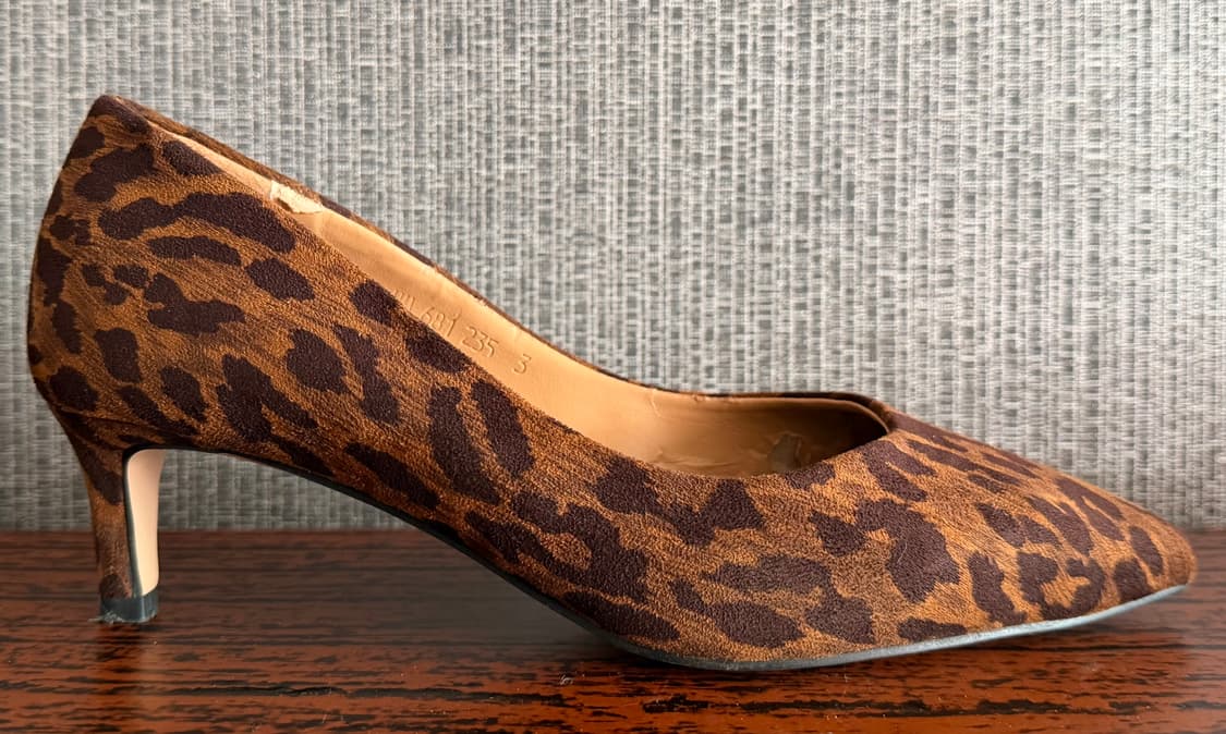 솔밀라노 브라운 레오파드 호피 펌프스 미드힐 구두 슈즈 235 상품이미지6