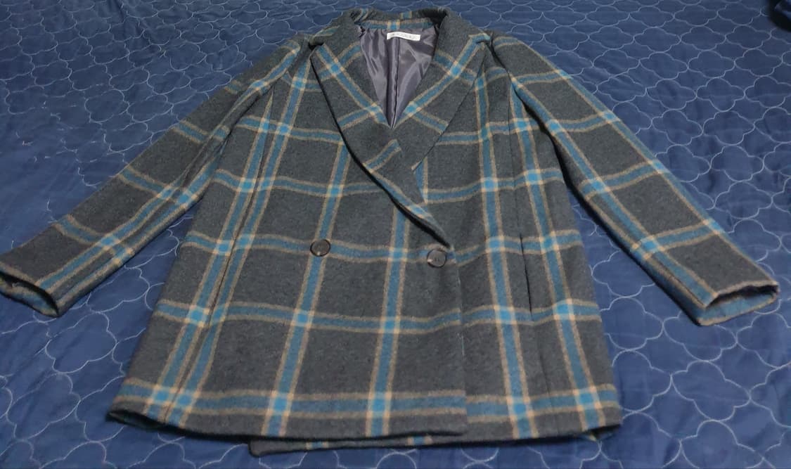 DOTORI 체크 코트 다크그레이 (S) 상품이미지1