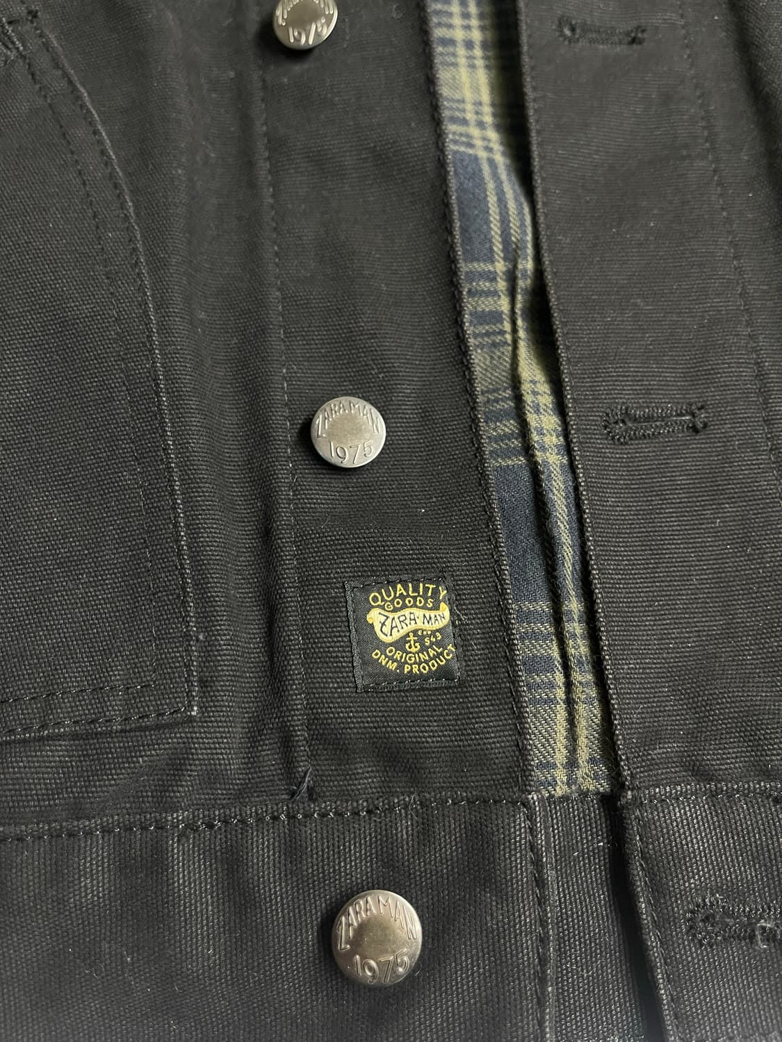 자라 남성 블랙 코듀로이 데님 자켓 M 상품이미지6