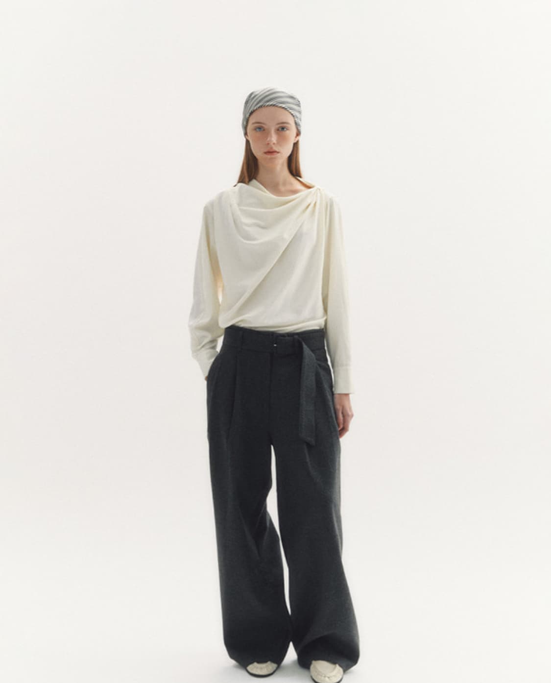 Wool Belted Wide Pants(black) 상품이미지3