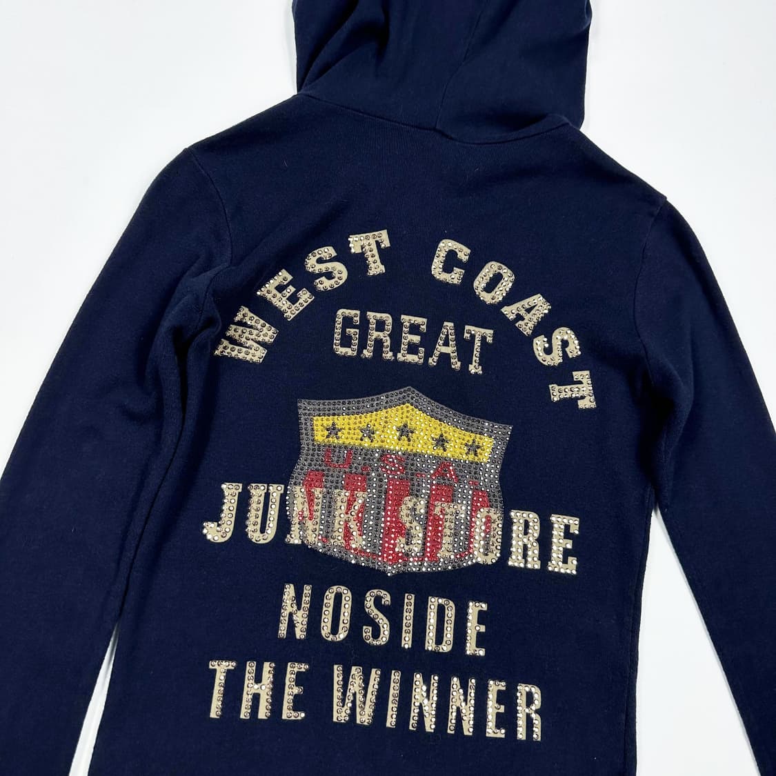 VTG 빈티지 벨벳 슬림 네이비 후드집업 (S 여성추천) 상품이미지5