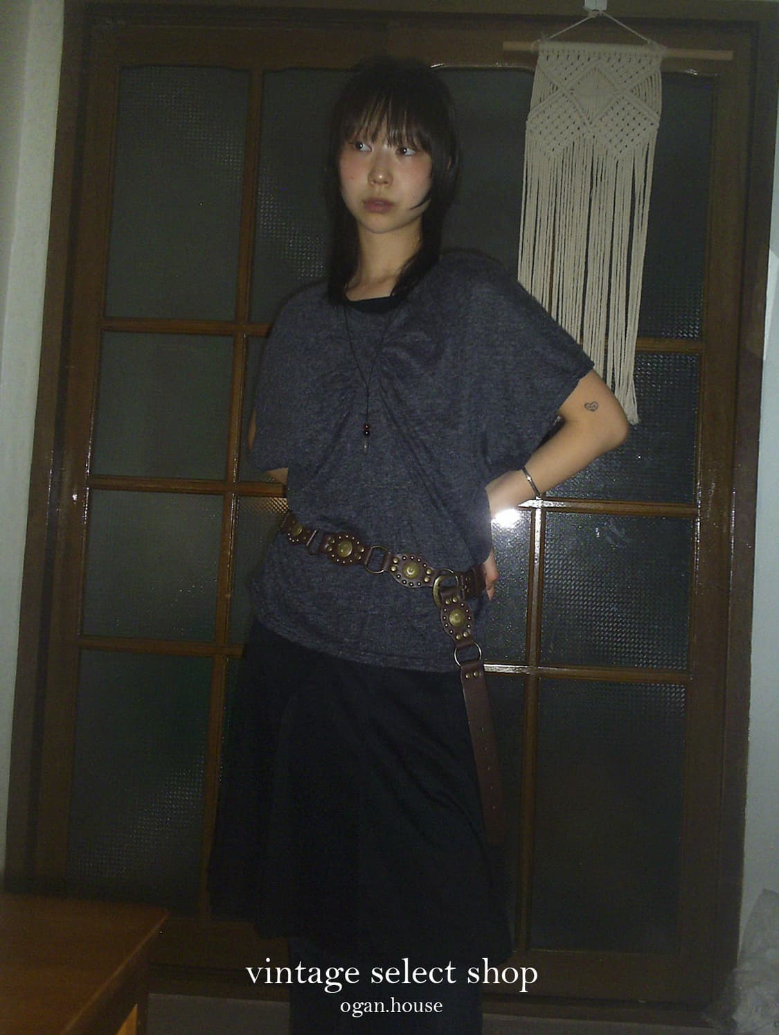 vintage angora pinch knit top 상품이미지1