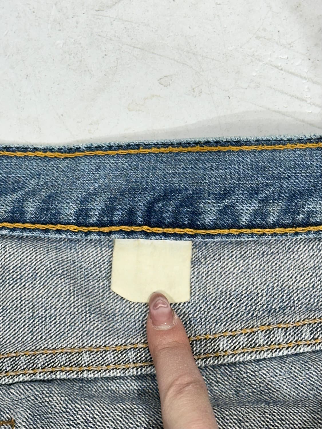 리바이스 501 연청 와이드 데님 팬츠  상품이미지7