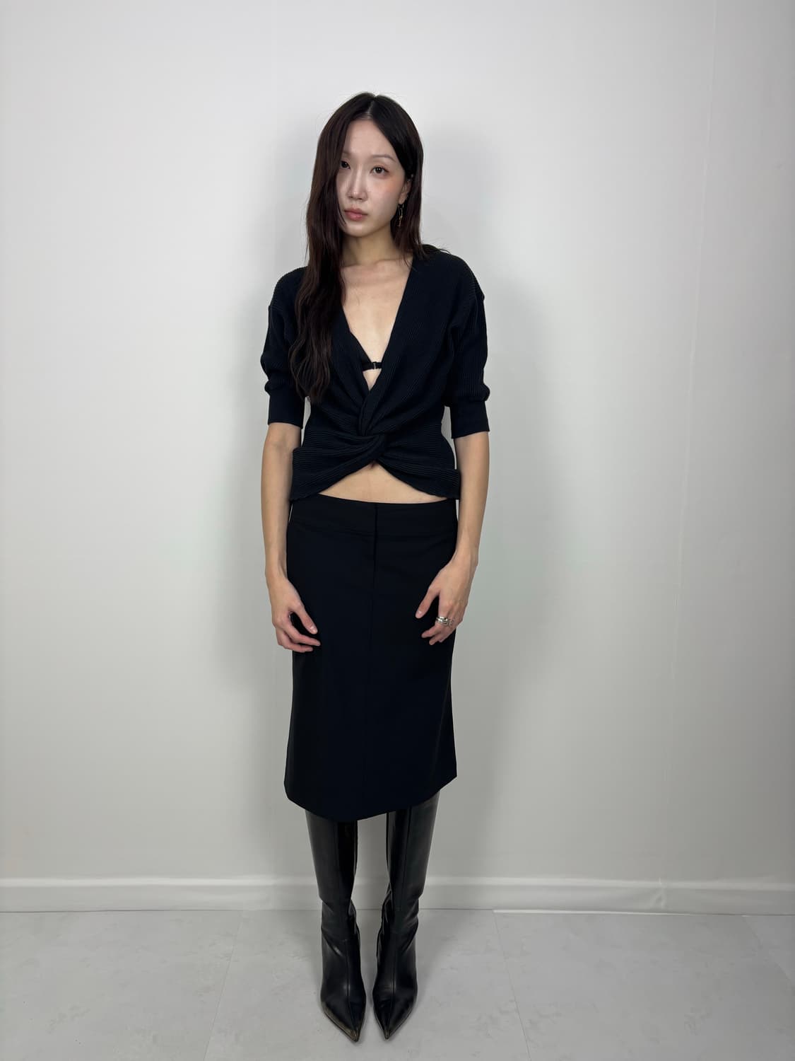 TWIST CUT OUT WAFFLE KNIT 상품이미지4