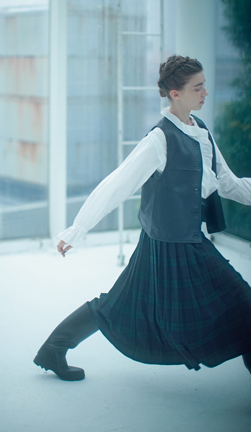 Nigel cabourn 나이젤 카본 프릴 블라우스 상품이미지1