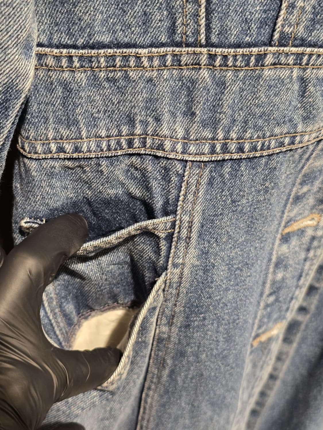 80s Cotton Long Denim Jacket 상품이미지3