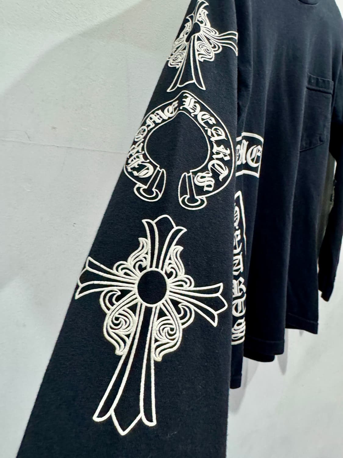 크롬하츠 블랙 롱슬리브 티셔츠 S 정품 상품이미지3