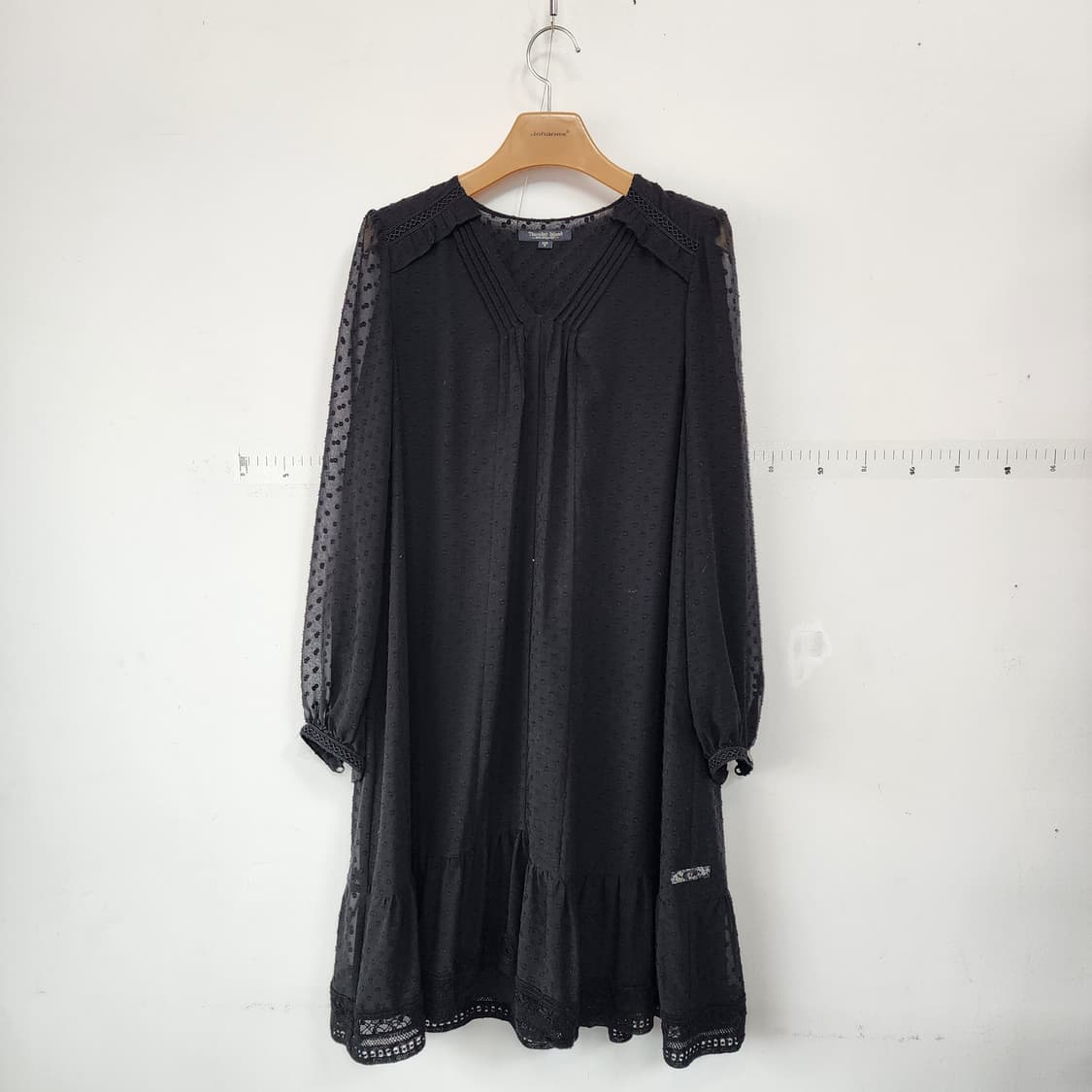 써스데이아일랜드 블랙 롱 원피스 상품이미지1