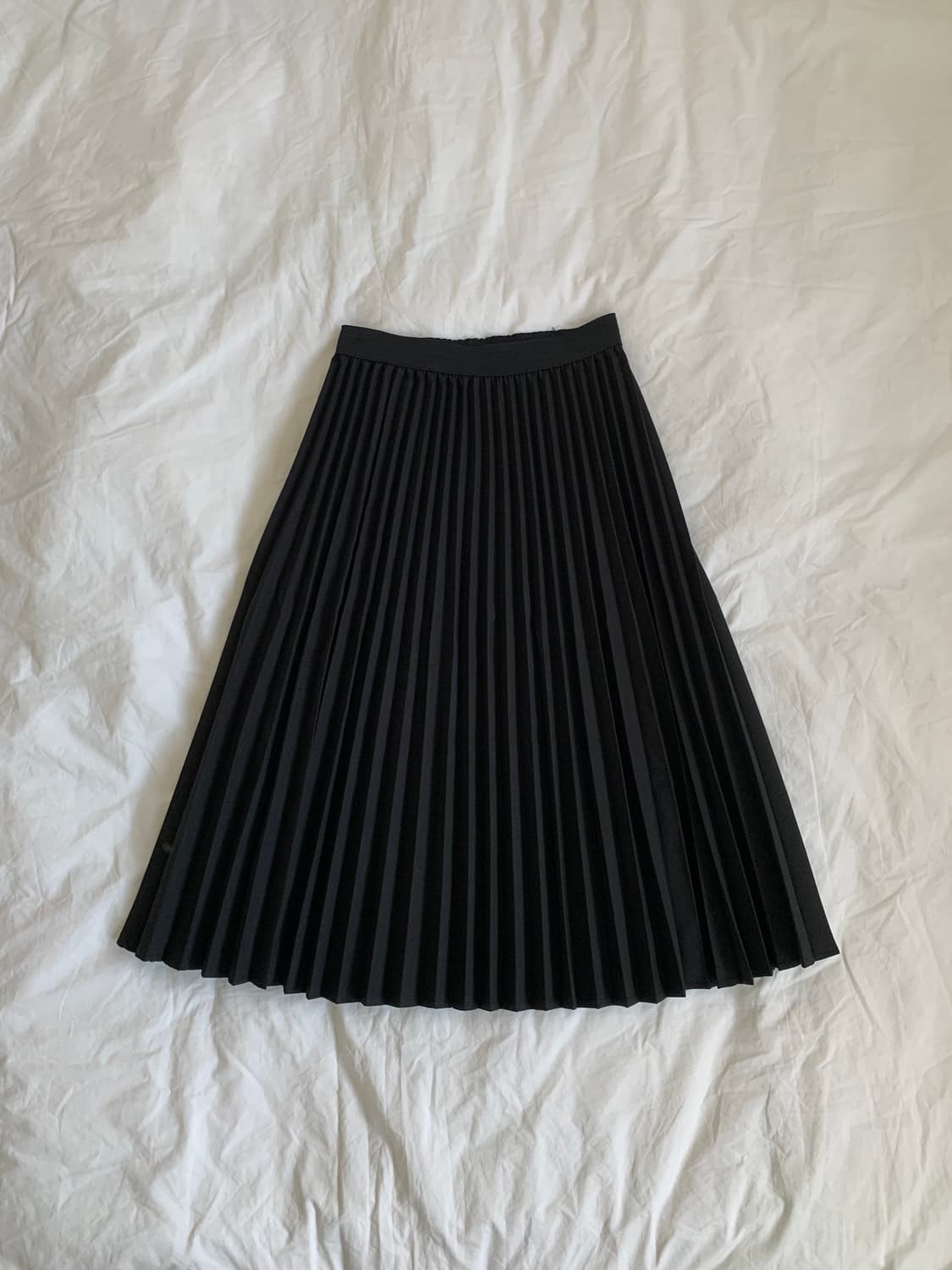 블랙 플리츠 스커트 상품이미지1