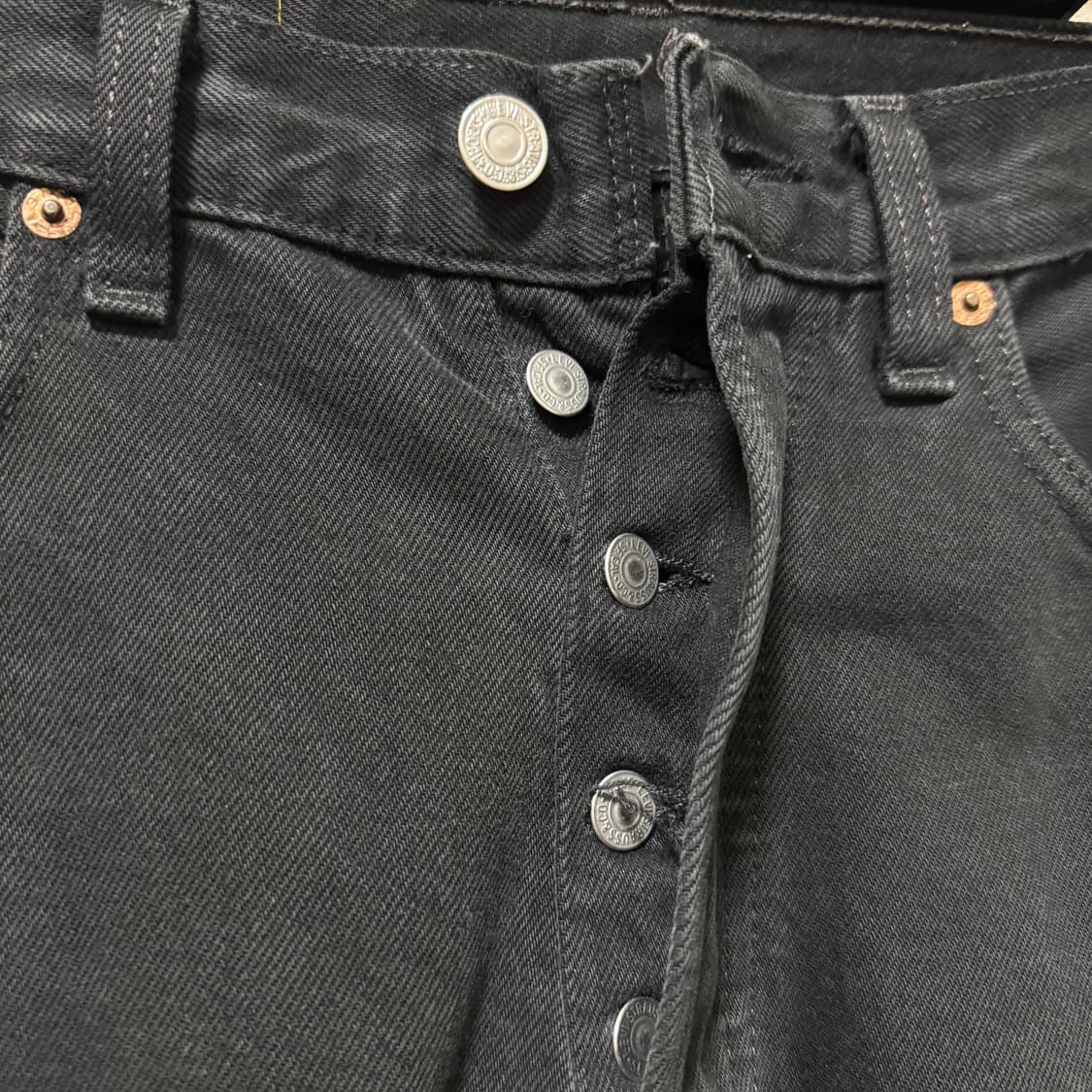 [30] USA 리바이스 501 블랙 데님 상품이미지3