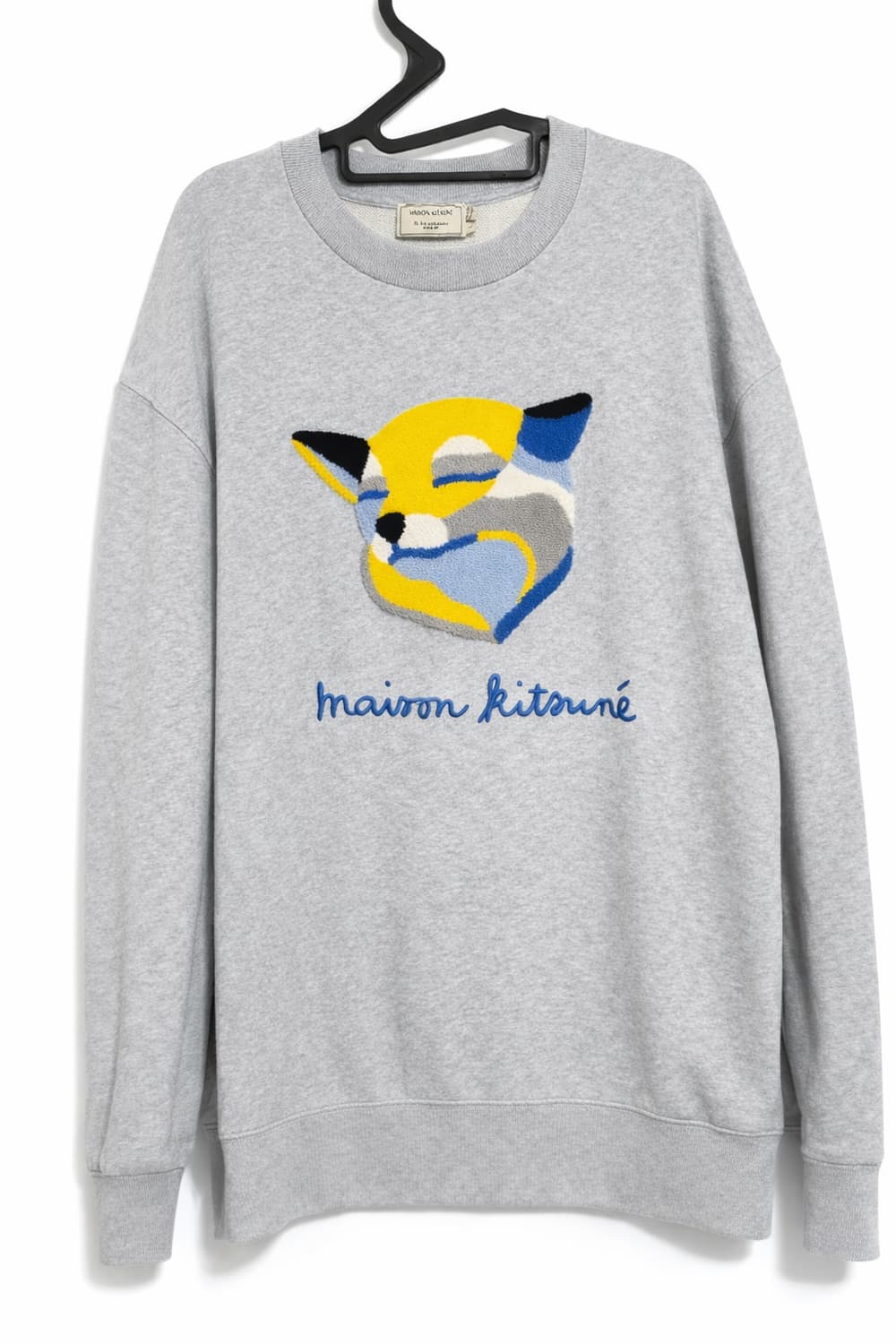 [L] 메종키츠네 폭스 헤드 자수 맨투맨 그레이 상품이미지1