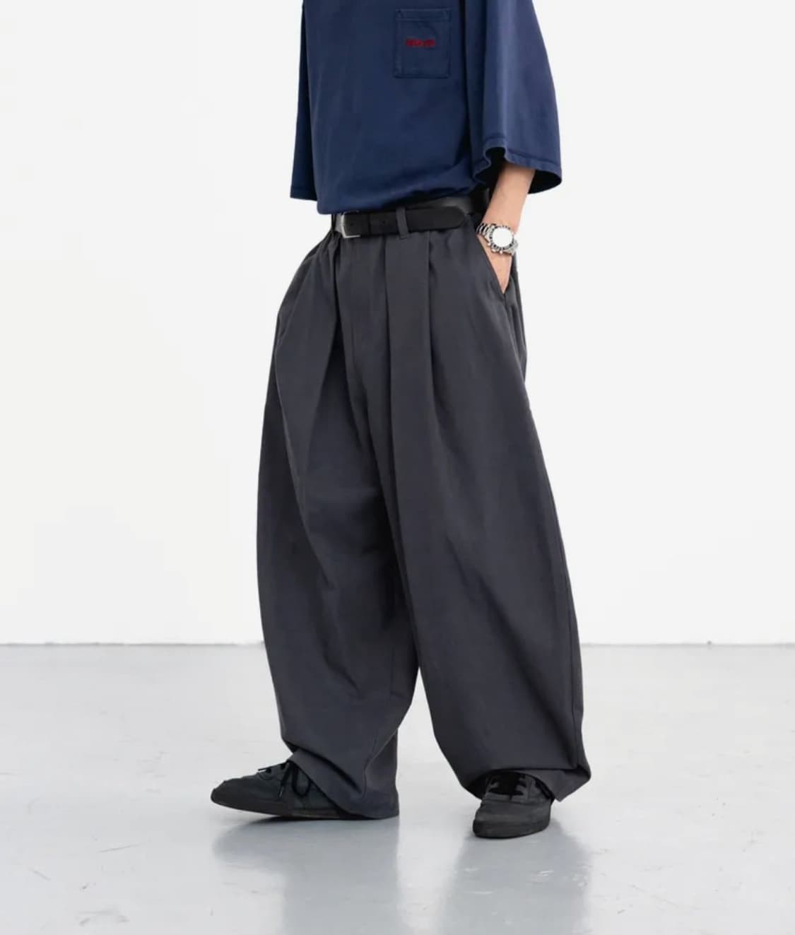 앵글런 벌룬팬츠 Overtuck Balloon Pants - Grey 상품이미지4