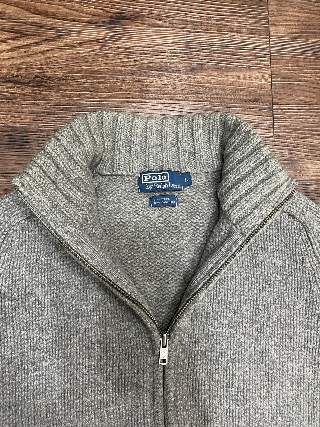폴로 울캐시미어 집업 자켓 그레이 상품이미지4