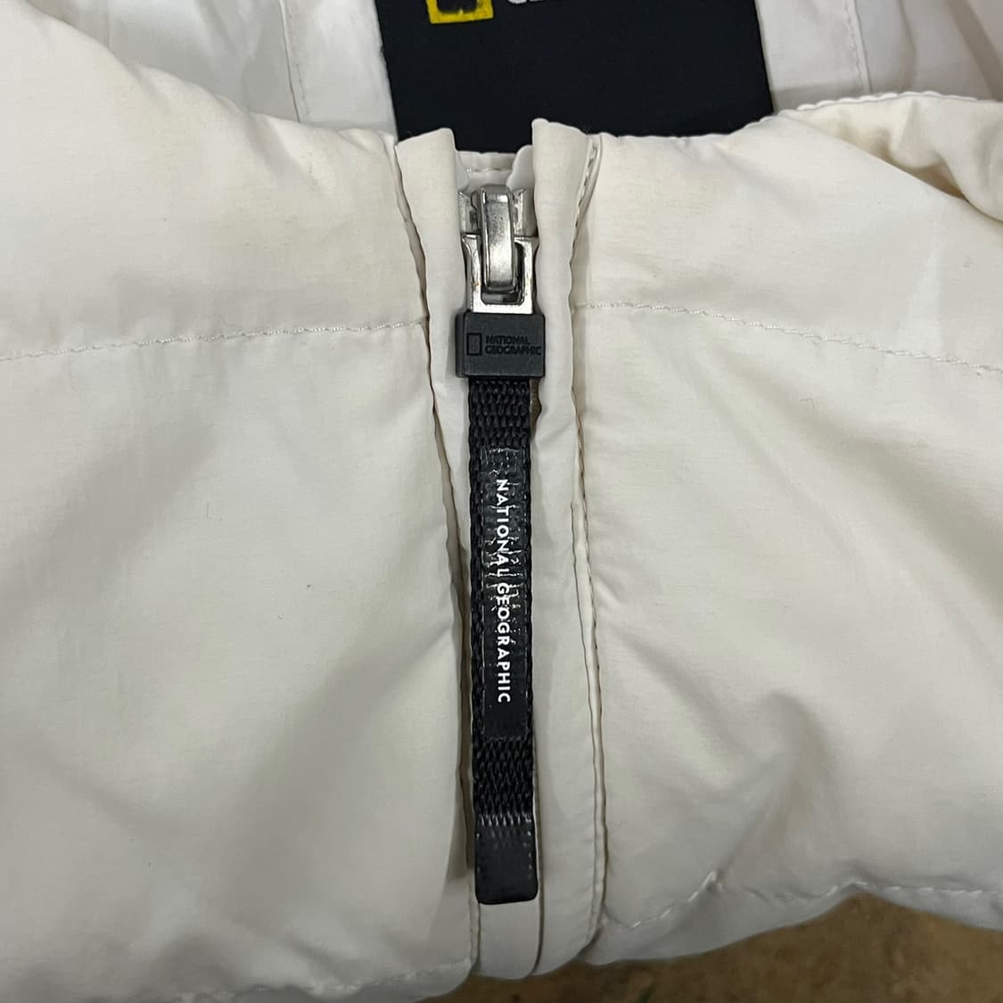 [정품/S] 내셔널지오그래픽 아이보리 패딩 점퍼 b16 상품이미지7