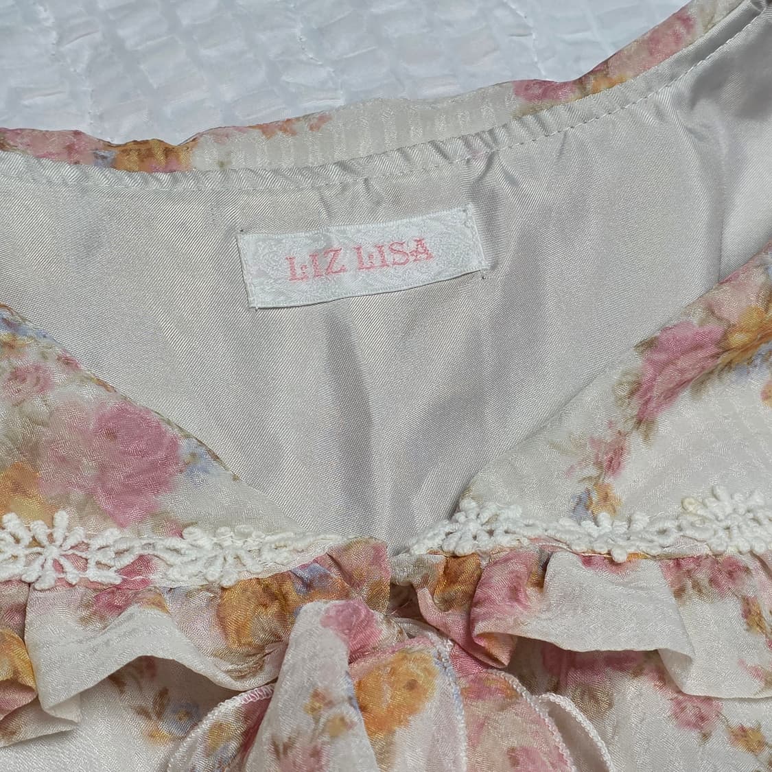 Liz lisa) 일본빈티지 수채화st 히메갸루 로맨틱 로즈 원피스 상품이미지7