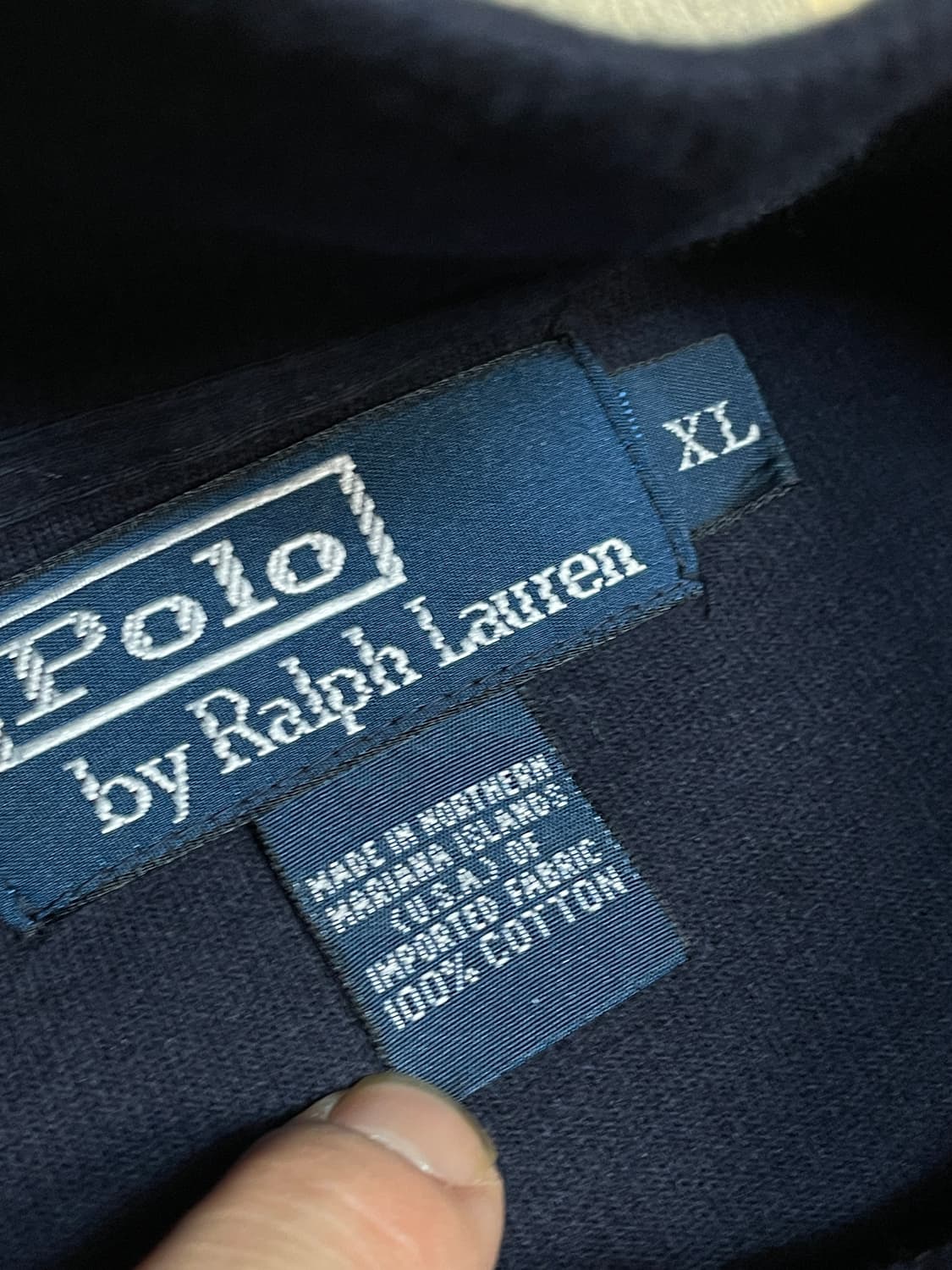 폴로 랄프로렌 네이비 레드포니 반집업 니트 XL 상품이미지6