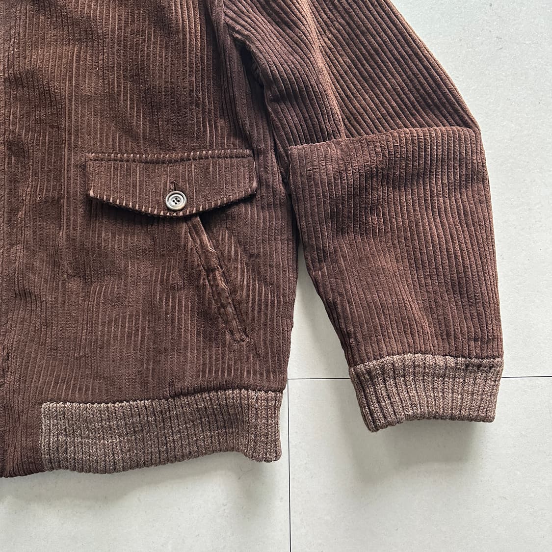 80s 프랑스 생산 프렌치 워크 해비 코듀로이 봄버 블루종 자켓 105  상품이미지3