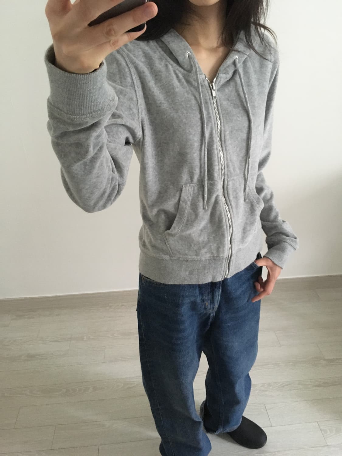 velvet glitter zip up hoodie 상품이미지1