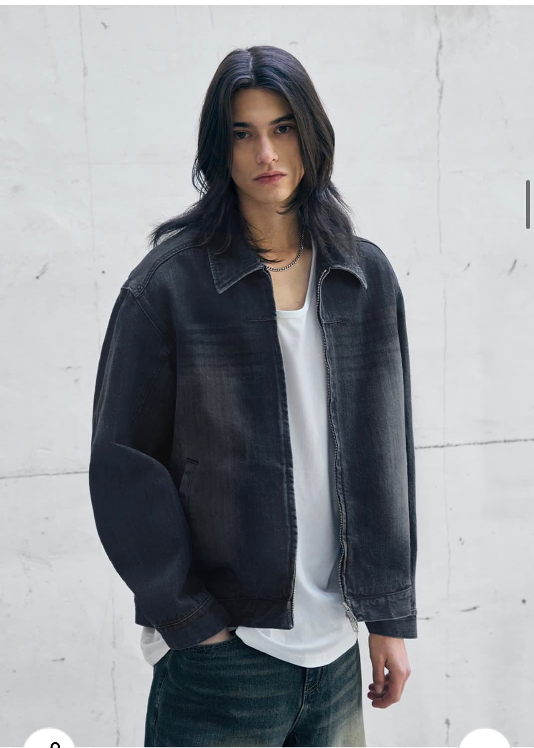 (새상품)(L) 드로우핏 콘트라스트 워시드 데님 자켓 청자켓 판매 상품이미지4