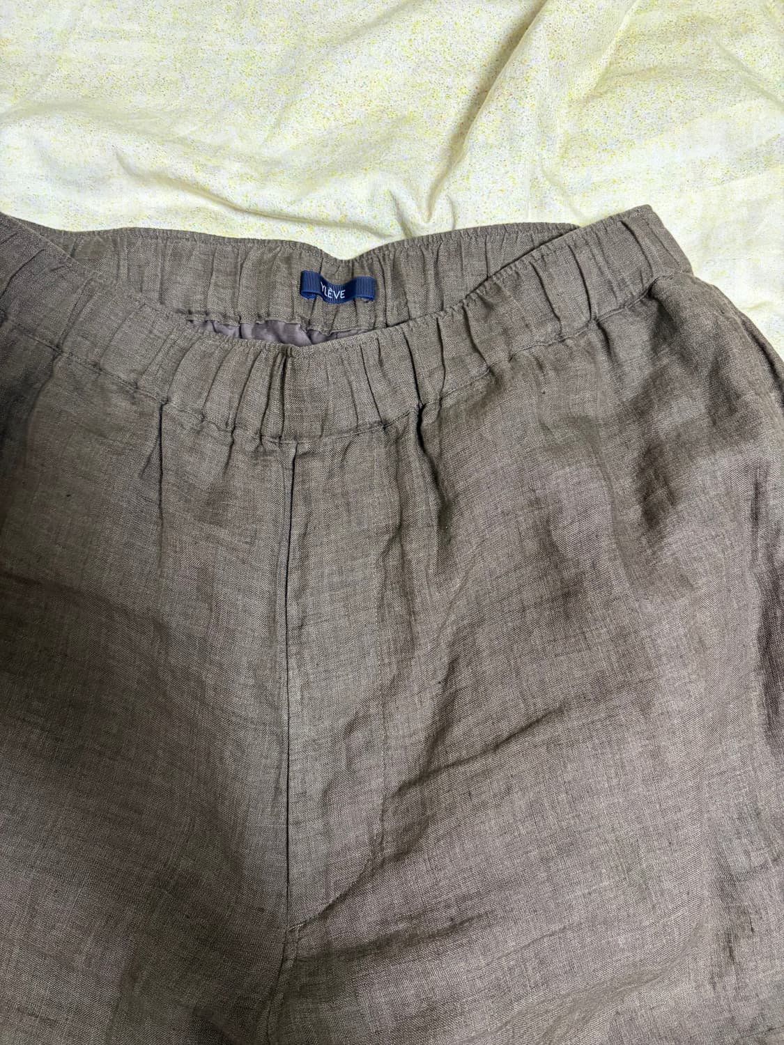 [2] 일레브 린넨 포플린 트라우저 브라운 상품이미지3