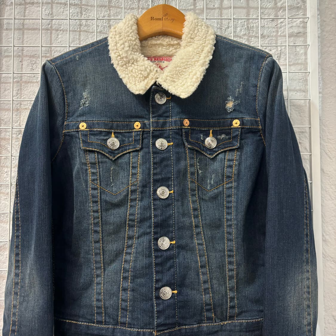 트루 릴리전 에밀리 쉐르파 데님 자켓 S 상품이미지3