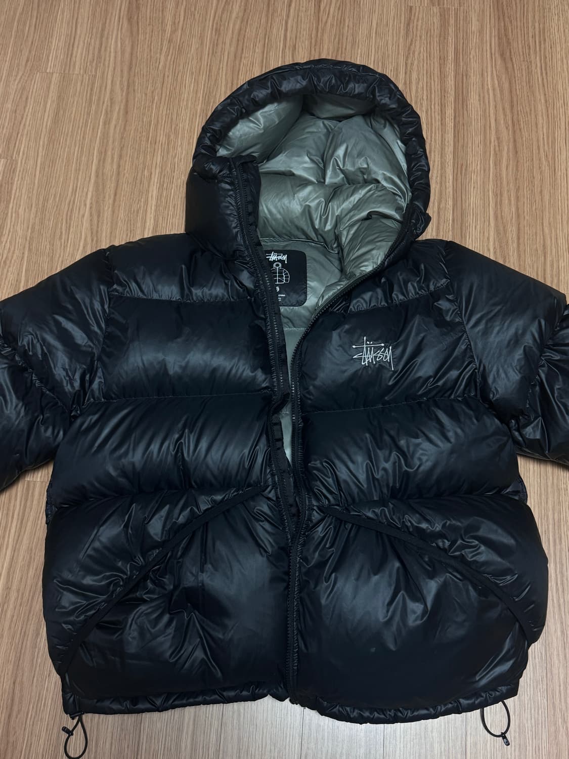 스투시 다운 파카 마이크로 립스탑 팬텀 블랙 상품이미지1