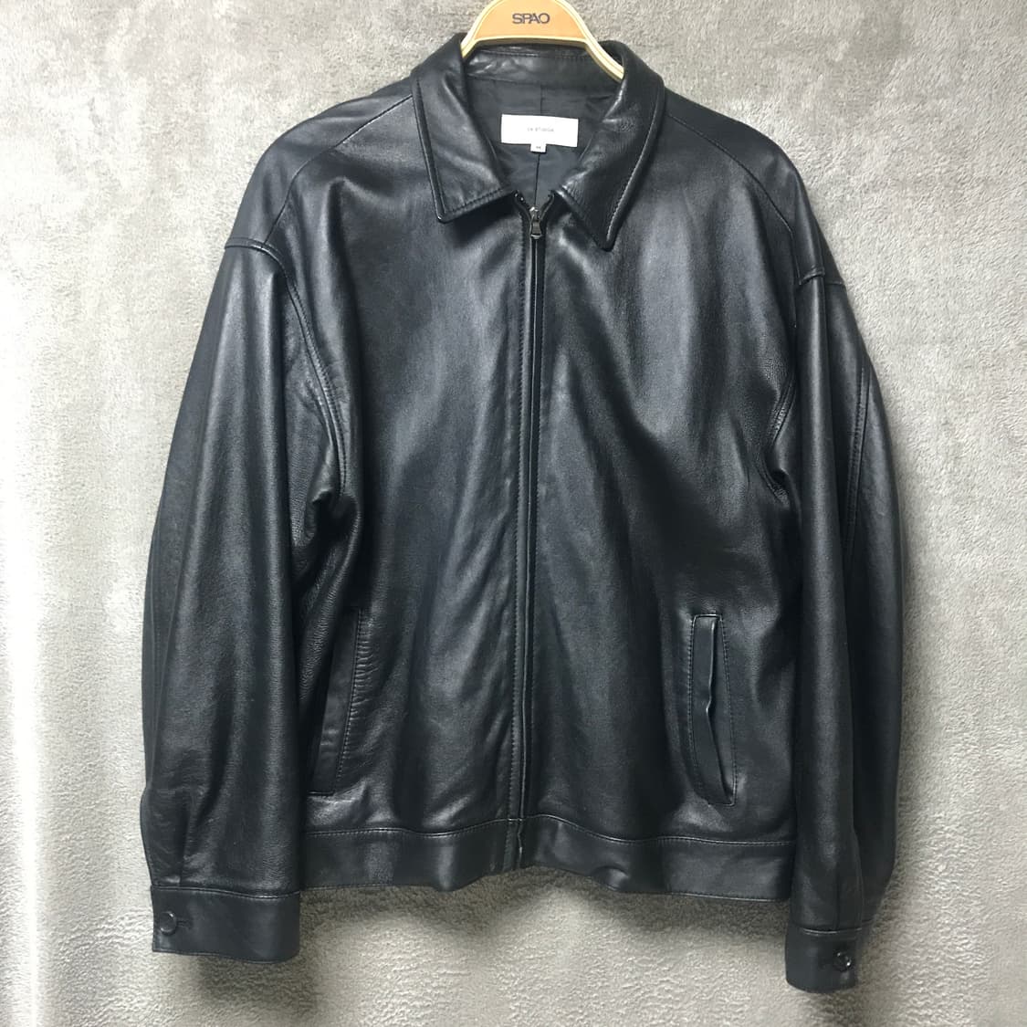 OX STUDIOS 램스킨 자켓 46사이즈 오버핏 싱글 라이더 가죽 자켓 상품이미지1