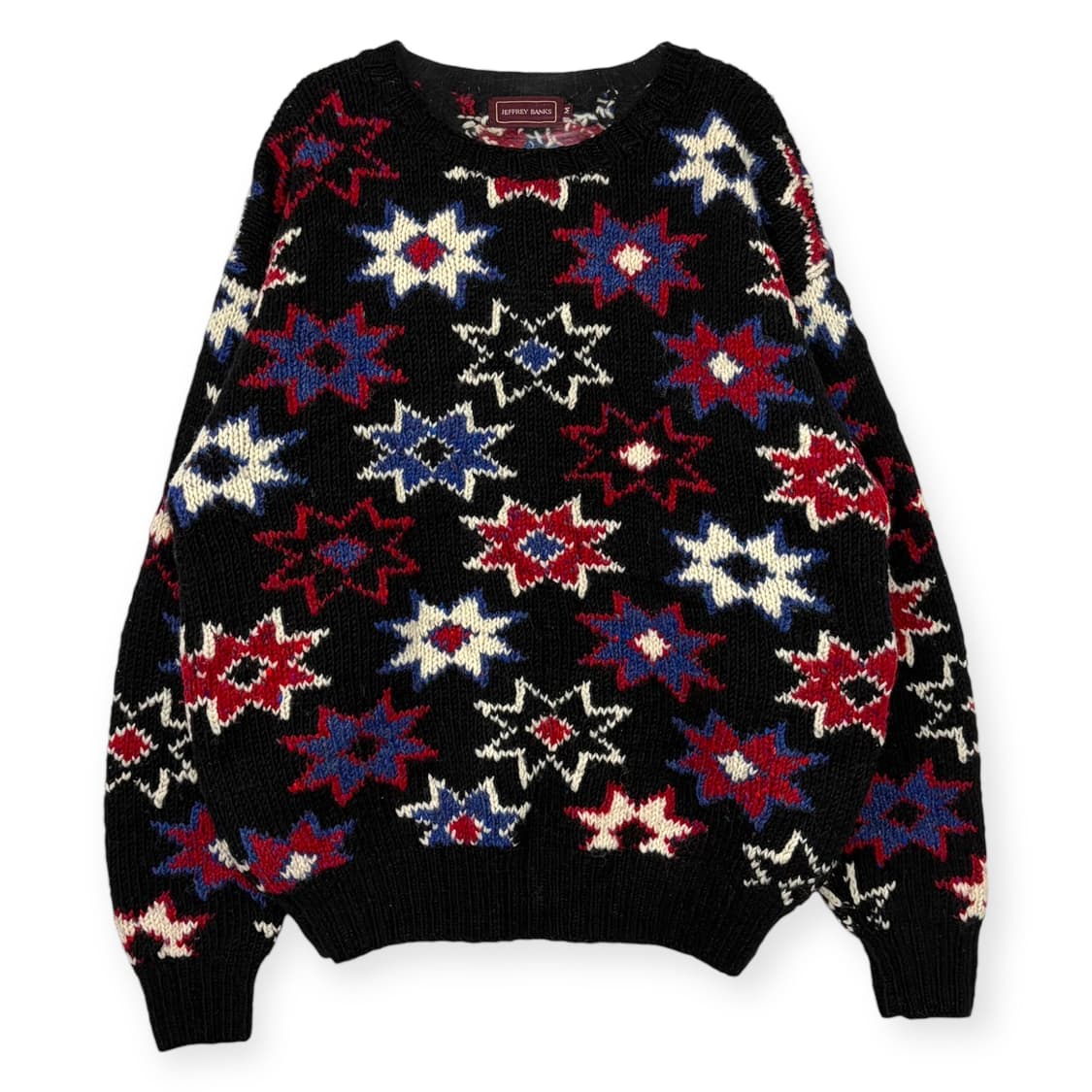 빈티지 패턴 니트 티셔츠 상품이미지1